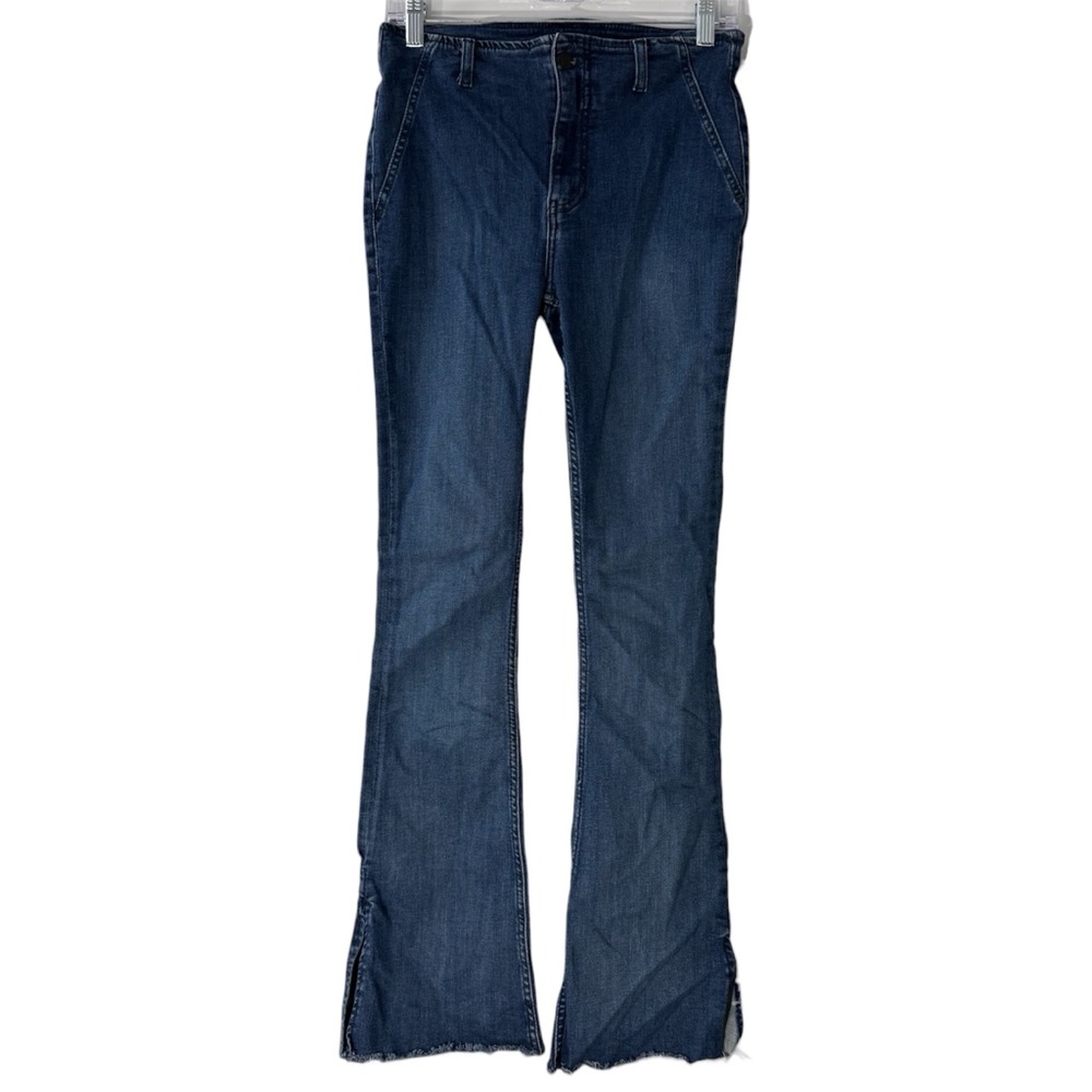 We The Free Size 28 Level Up Slit Slim Flare Jeans in Night Sky Used